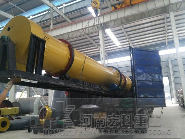 河南商丘的客戶，您采購的Ф1200×8m雞糞烘干機(jī)已發(fā)出