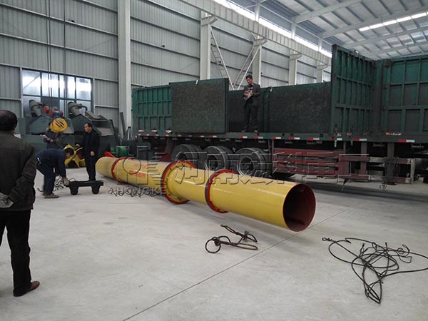 黑龍江的客戶，您采購的1.2×7m的牛糞烘干機(jī)已發(fā)出，請注意查收